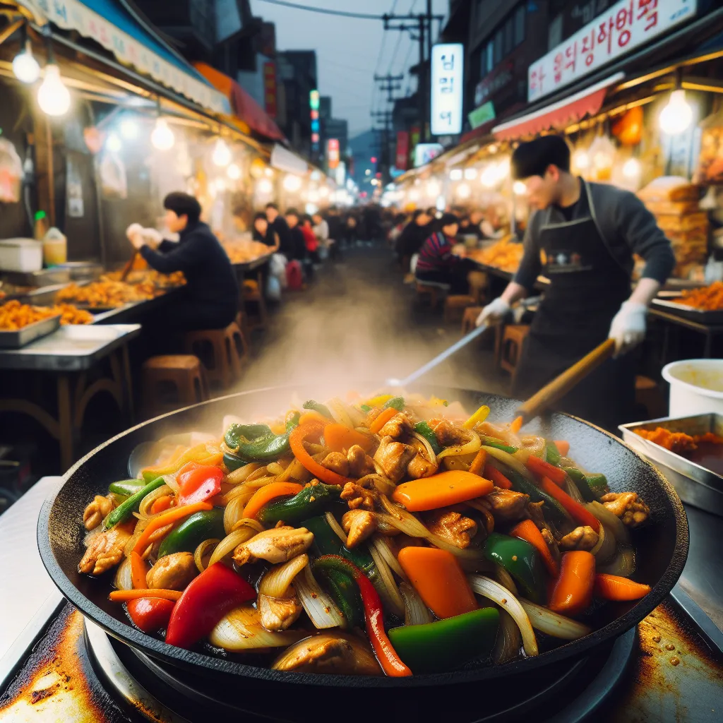 Chuncheon - Dakgalbi: Delighting in Chuncheons Spicy Stir-Fried Chicken with Vegetables