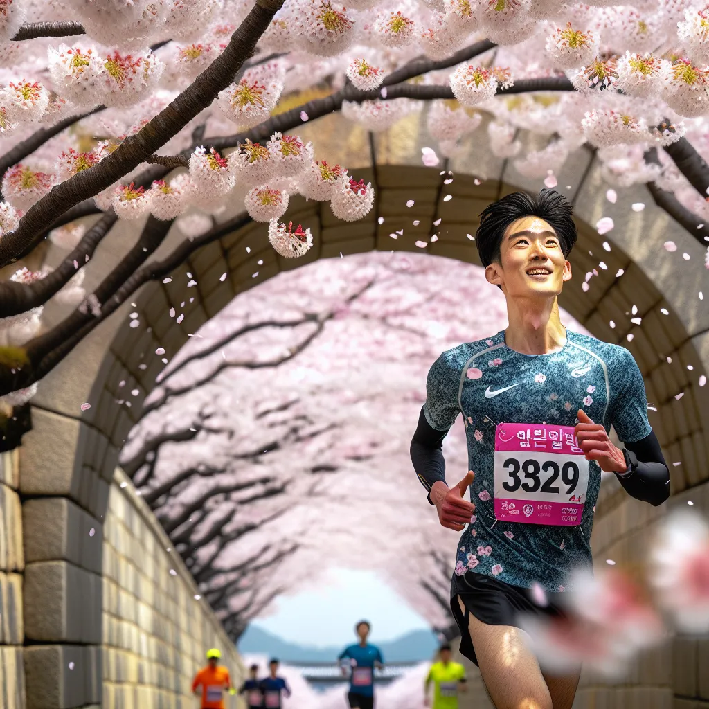 Gyeongju Cherry Blossom Marathon: Running Amidst a Pink Tunnel of Cherry Blossoms in Gyeongju